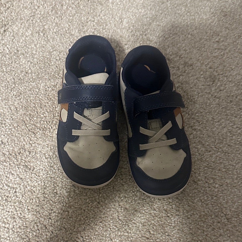 Stride Rite Navy and Cream Kids Sneakers